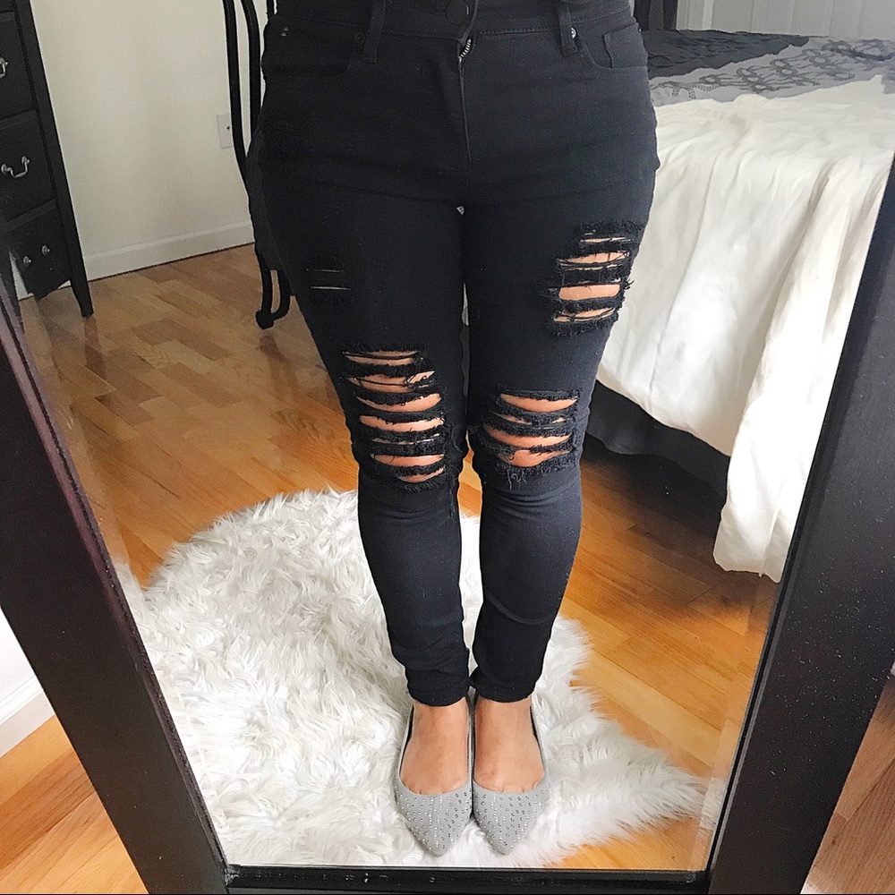 Express 🅳🅴🆂🆃🆁🅾︎🆈🅴🅳Denim Jeans - Picture 5 of 6